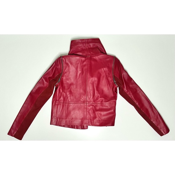 YIGAL X AQUA Convertible Moto Real Leather Vest to Jacket - Picture 3 of 11